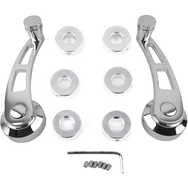 foto del prodotto zoternen anggrek 2 pezzi maniglia per finestrino in alluminio, set di manovelle per finestrino auto, accessorio di ricambio in ferro per modelli