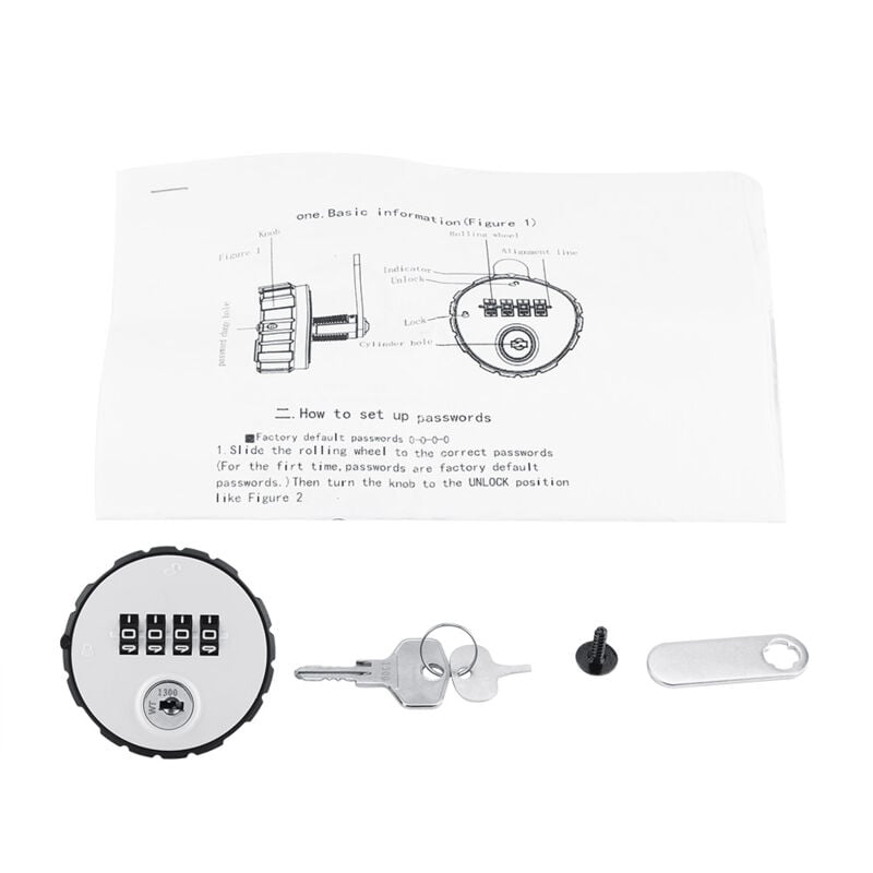 foto del prodotto zoternen armadietto con camma con combinazione di codici digitali in lega di zinco, comoda serratura di sicurezza con password e chiavi da 20 mm