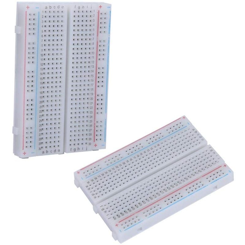 foto del prodotto zoternen breadboard riutilizzabile ywbl wh, pcb senza saldatura da 85 55 mm 3,3 2,2 pollici, pcb con 400 punti di connessione