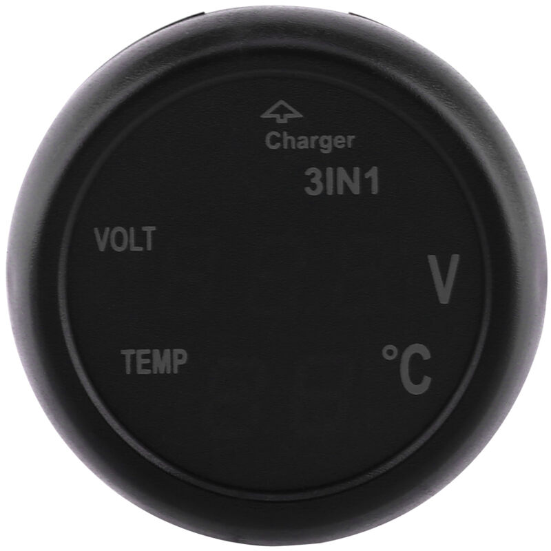 foto del prodotto zoternen caricatore per auto usb con doppio display digitale voltmetro termometro accendisigari verde, rosso 