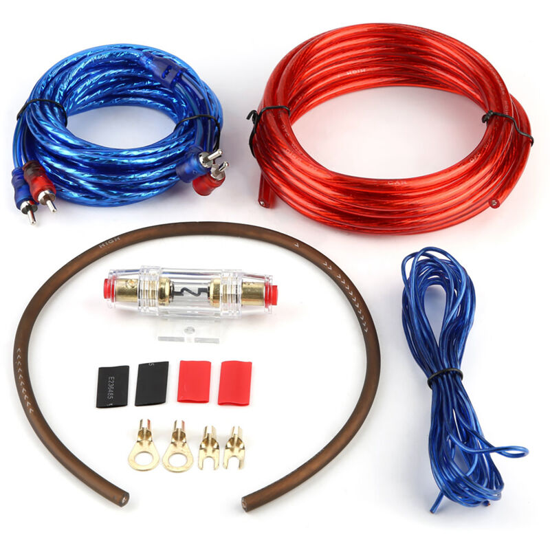 foto del prodotto zoternen cavo dell amplificatore per auto, installazione dell altoparlante, con fusibile in alluminio rivestito in rame per audio