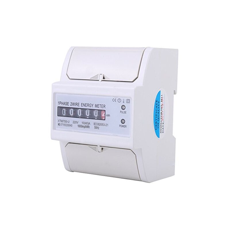 foto del prodotto zoternen contatore di energia elettrica digitale monofase 4p per guida din, 220 v, 10 40 a, per kwh, xtm75s u