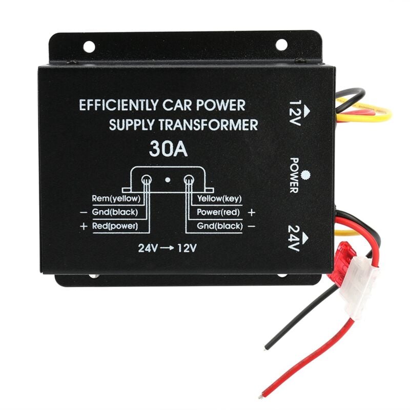 foto del prodotto zoternen convertitore dc dc, riduttore di tensione per auto in lega di alluminio ad alta resistenza, da 24 v a 12 v per auto