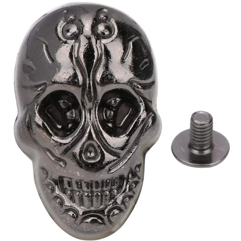 foto del prodotto zoternen heepdd 20 pezzi rivetti fantasma scheletro, teschio ossa incrociate 3d rivetti fantasma bottoni decorativi punk con 20 pezzi viti per