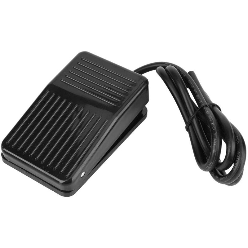 foto del prodotto zoternen interruttore a pedale industriale tfs 01 220vac 10a interruttore a pedale nero con cavo da 1 m per trapani da banco, macchine utensili,