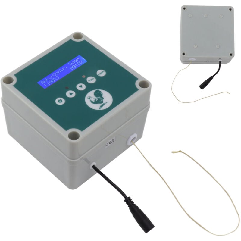 foto del prodotto zoternen ip44 controller automatico per porta pollaio, apri gabbia, telecomando, kit motore attuatore pollaio con timer, sensore luce, spina ue