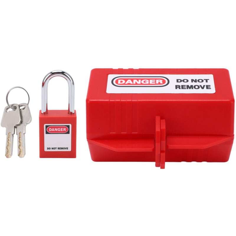 foto del prodotto zoternen kit di blocco di sicurezza per spina di alimentazione con lucchetto lungo 38 mm 1,5 pollici per piccola cassetta di sicurezza per chimica