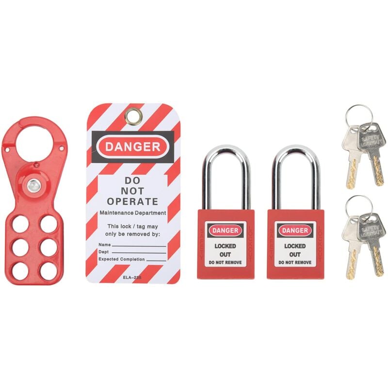 foto del prodotto zoternen kit di blocco elettrico sonew, set di lucchetti di sicurezza, lucchetto con arco di sicurezza, chiave di blocco arco da 25 mm 