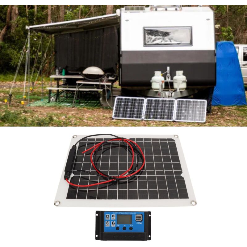 foto del prodotto zoternen kit pannello solare pannello solare in silicio monocristallino da 300 w clip per batteria controller per accendisigari e ventosa