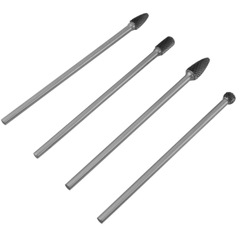 foto del prodotto zoternen lime rotanti in carburo cementato da 4 pezzi set di frese a doppio taglio utensile per la lavorazione dei metalli con gambo da 6 mm