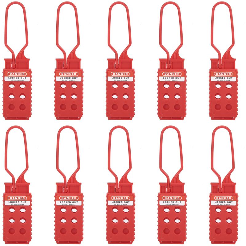 foto del prodotto zoternen lucchetto di sicurezza con 6 fori, 10 pezzi, per la gestione di pi persone, per la manutenzione di apparecchiature industriali