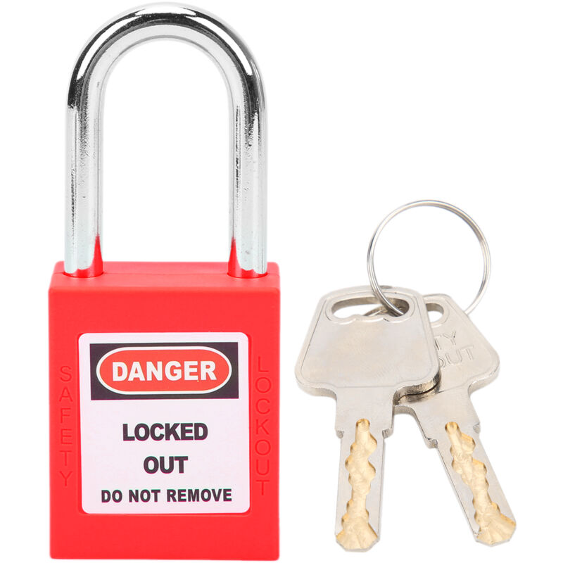 foto del prodotto zoternen lucchetto loto per ingegneria di sicurezza, blocco di blocco da 38 mm per la produzione di macchinarirosso