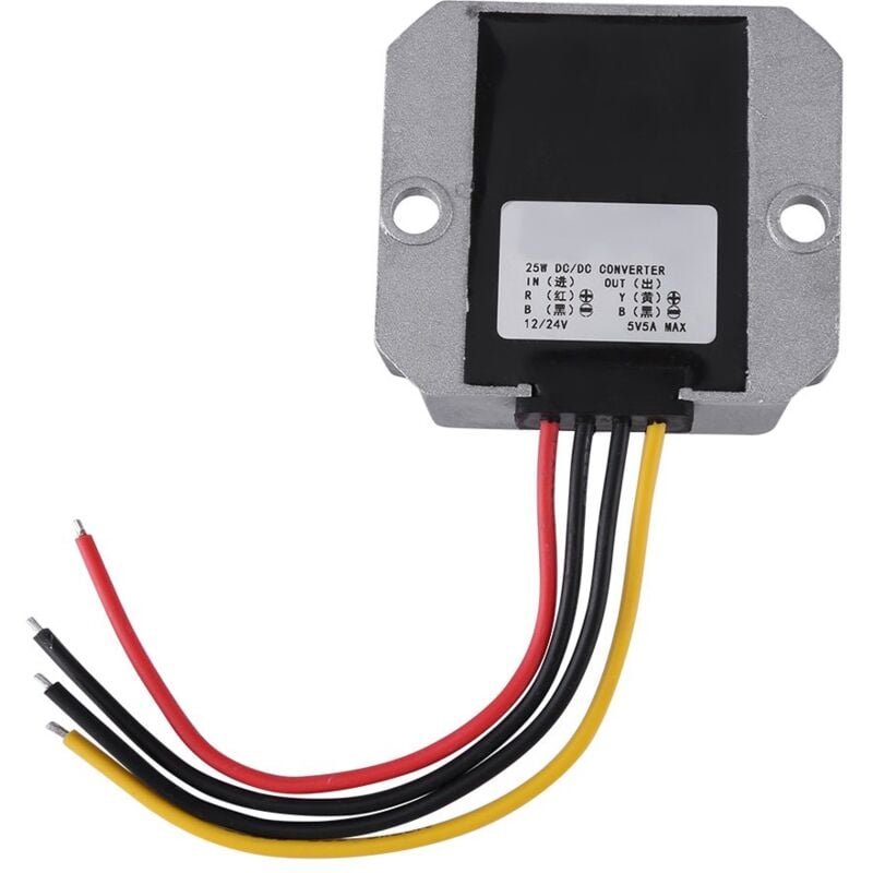 foto del prodotto zoternen modulo di alimentazione buck dc dc da 25 w e 5 a, convertitore di tensione buck, ingresso 12 v 24 v, uscita 5 v per auto e veicoli.