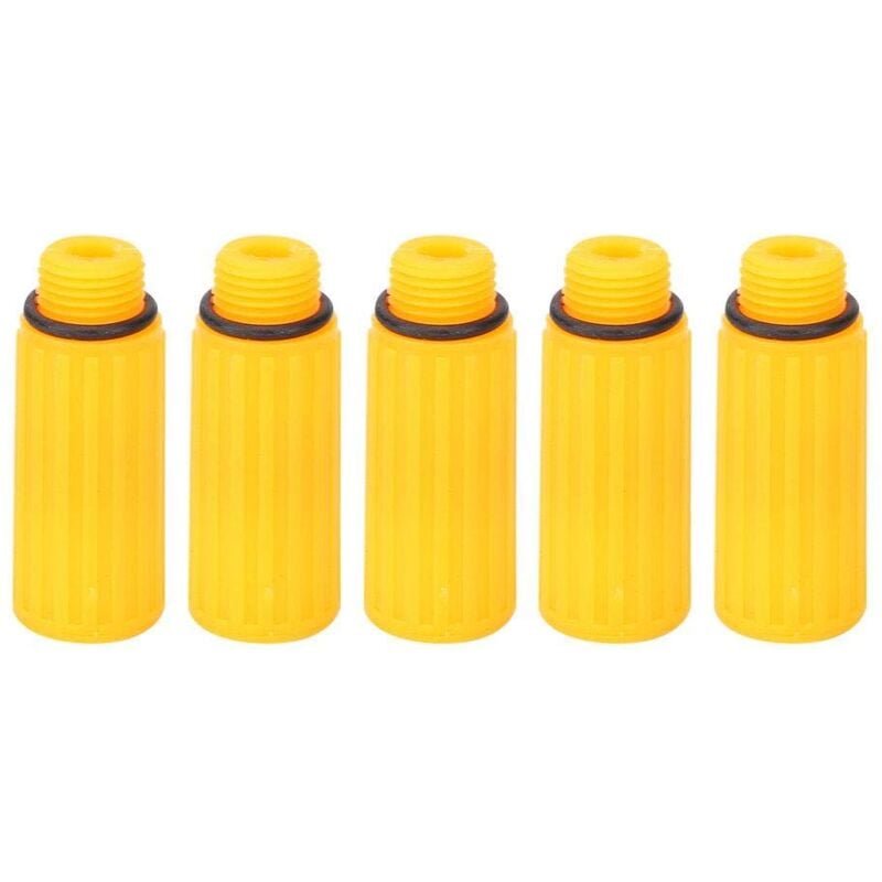 foto del prodotto zoternen parti del compressore d aria, 5 pezzi da 15,5 mm tappo di sfiato giallo per pompa del compressore d aria, per uso quotidiano, lunga durata