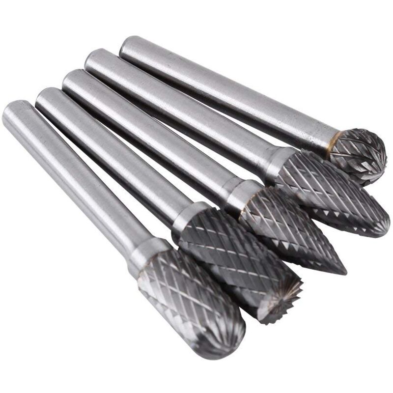 foto del prodotto zoternen pezzi di punte rotanti per trapano, frese rotanti in acciaio al tungsteno, gambo da 6 mm, testa da 10 mm, frese rotanti per la