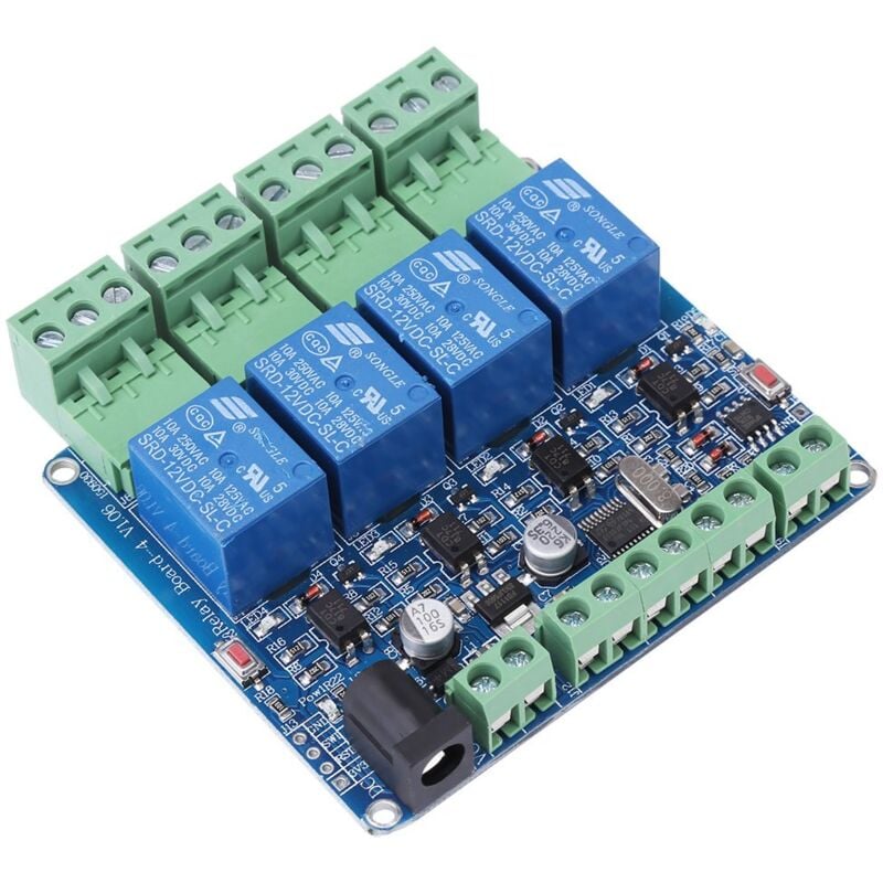foto del prodotto zoternen pezzo dc 12 v 4 canali modulo rel scheda rel microcontrollore comunicazione con protezione optoaccoppiatore stm8s103f3
