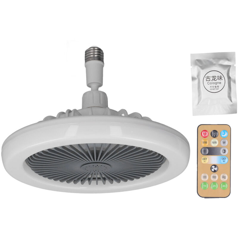 foto del prodotto zoternen piccolo ventilatore da soffitto con telecomando per luce portalampada e27 velocit regolabile chiuso 85 265 v