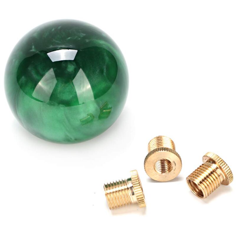 foto del prodotto zoternen pomello del cambio in stile marmo con testa a sfera rotonda con adattatori di montaggio, accessorio per lo styling dell auto, adatto per