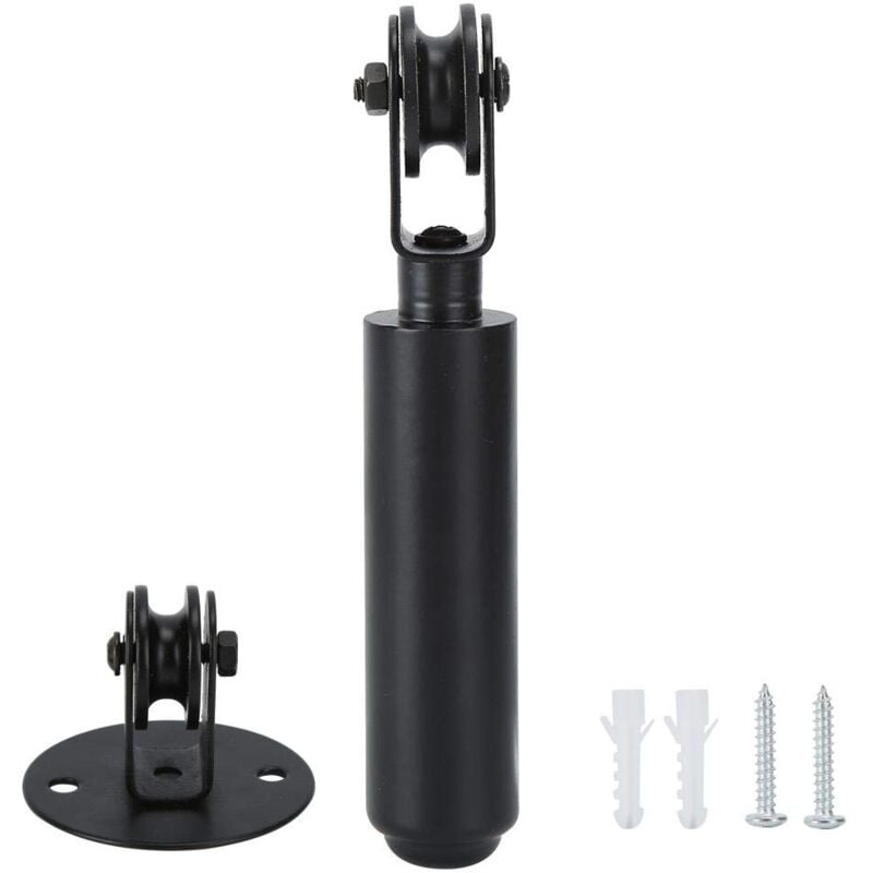 foto del prodotto zoternen puleggia in legno, puleggia per lampadari, montaggio a parete, puleggia nera per lampade a sospensione, puleggia, barra di supporto,