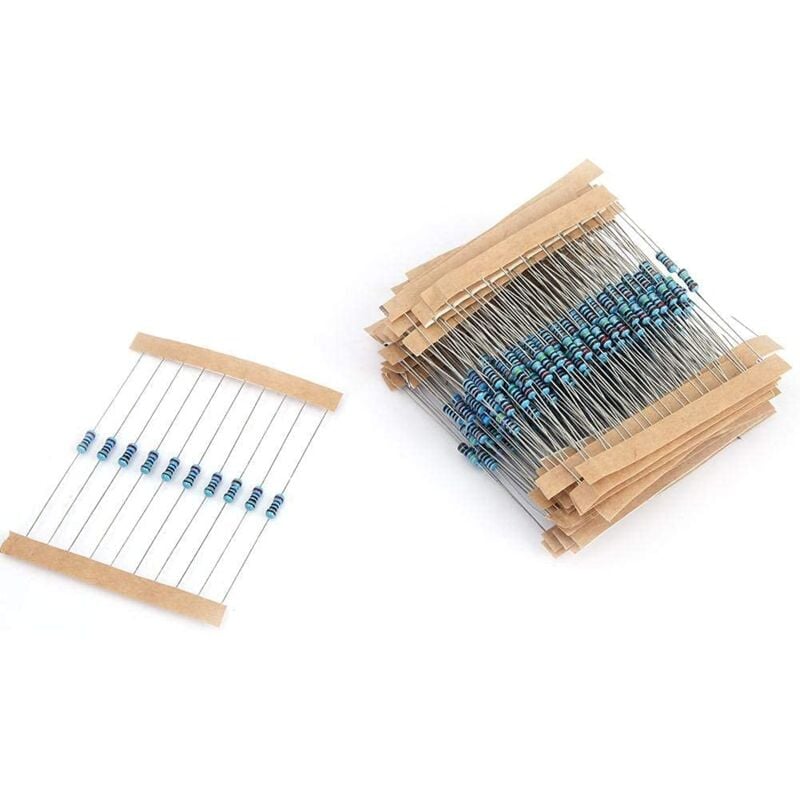 foto del prodotto zoternen resistori, 1 4 w, 1 , 101 m ohm, kit di resistori da 30 valori, tolleranza, resistore a film metallico, kit di assortimento, vari