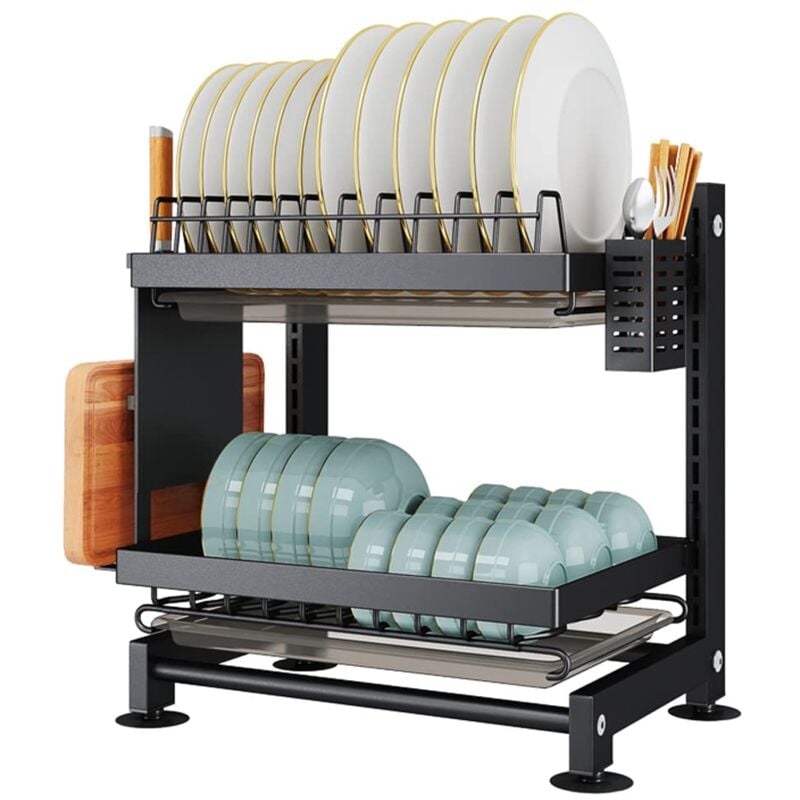 foto del prodotto zoternen scolapiatti, scolapiatti da cucina, scolapiatti sopra il lavandino, scolapiatti, scolapiatti, organizer multifunzionale per cucina e
