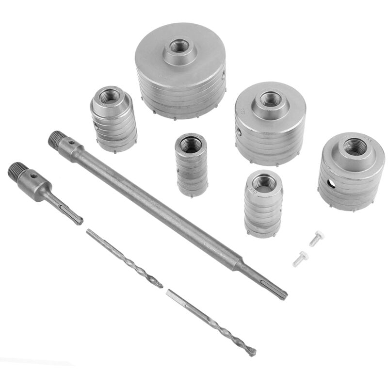 foto del prodotto zoternen set di punte per carotaggio da 10 pezzi tct sds plus frese per fori per muratura in tungsteno con gambo di estensione