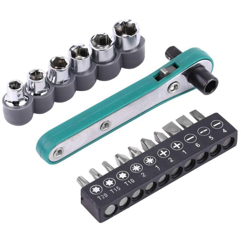 foto del prodotto zoternen set di punte per chiave a cricchetto walfront, portapunte magnetico da 1 4 , chiave a cricchetto, cacciavite, impugnatura con punte e