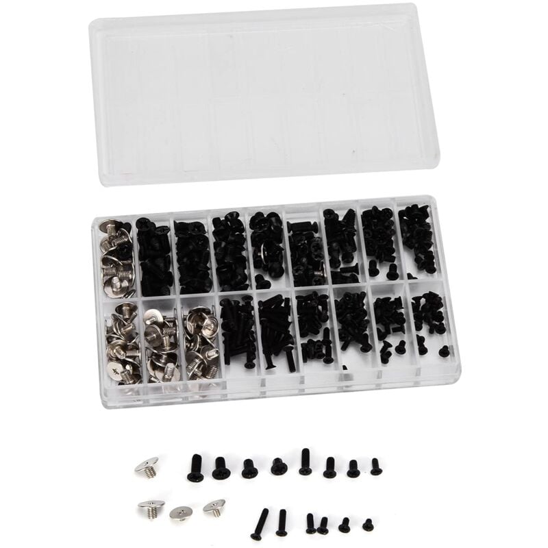 foto del prodotto zoternen set di viti per computer, set di viti per computer da 360 pezzi, assortimento di viti micro phillips in acciaio legato, elementi di