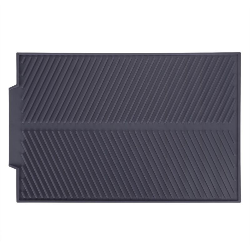 foto del prodotto zoternen tappetino scolapiatti in silicone greensen, rettangolare, resistente al calore, antiscivolo, per la cucina, 39 x 25 cm grigio 