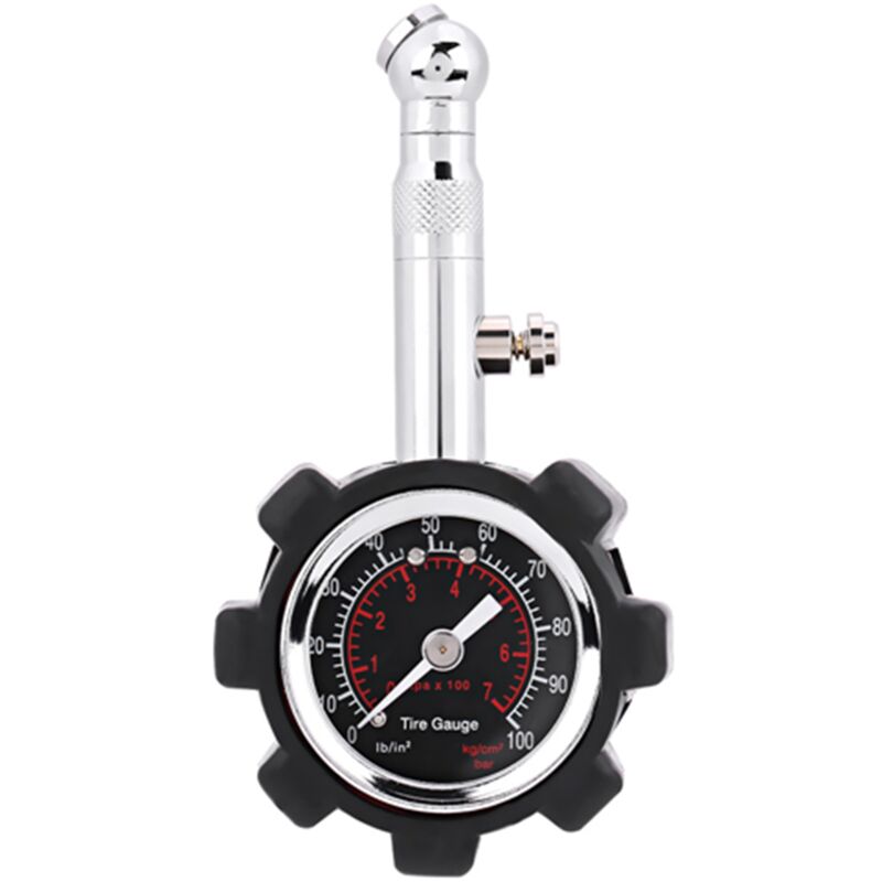 foto del prodotto zoternen tester del misuratore, resistente allo scivolamento 0 100psi manometro per pneumatici testa in rame misurazione precisa per motocicli