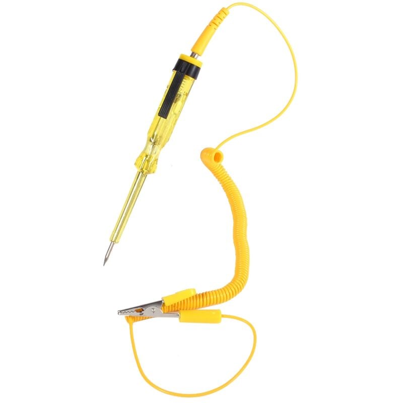 foto del prodotto zoternen tester di circuito per veicoli per auto dc 6v 12v 24v penna per test di tensione della lampadina giallo