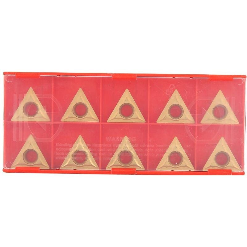 foto del prodotto zoternen utensile da tornitura triangolare in acciaio al tungsteno da 10 pezzi, inserti cnc tcmt 16t304, inserti per tornitura