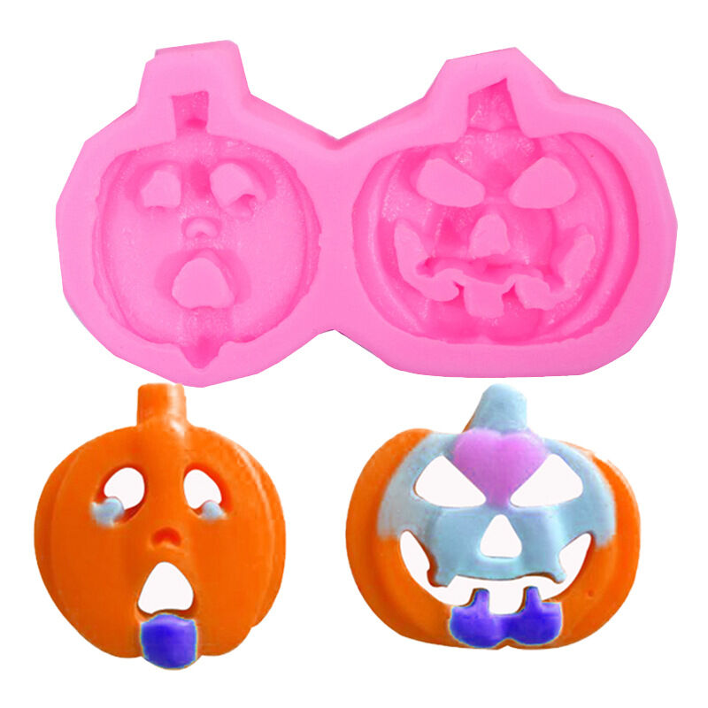 foto del prodotto zucche muffa di halloween del silicone cranio di zucca bat cake mould diy candy mould decorativo silicone halloween mould