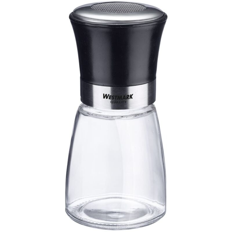 foto del prodotto zuccheriera, con coperchio per conservare gli aromi, capacit 190 ml, vetro acciaio inox plastica, blacky, trasparente nero argento, 69512260