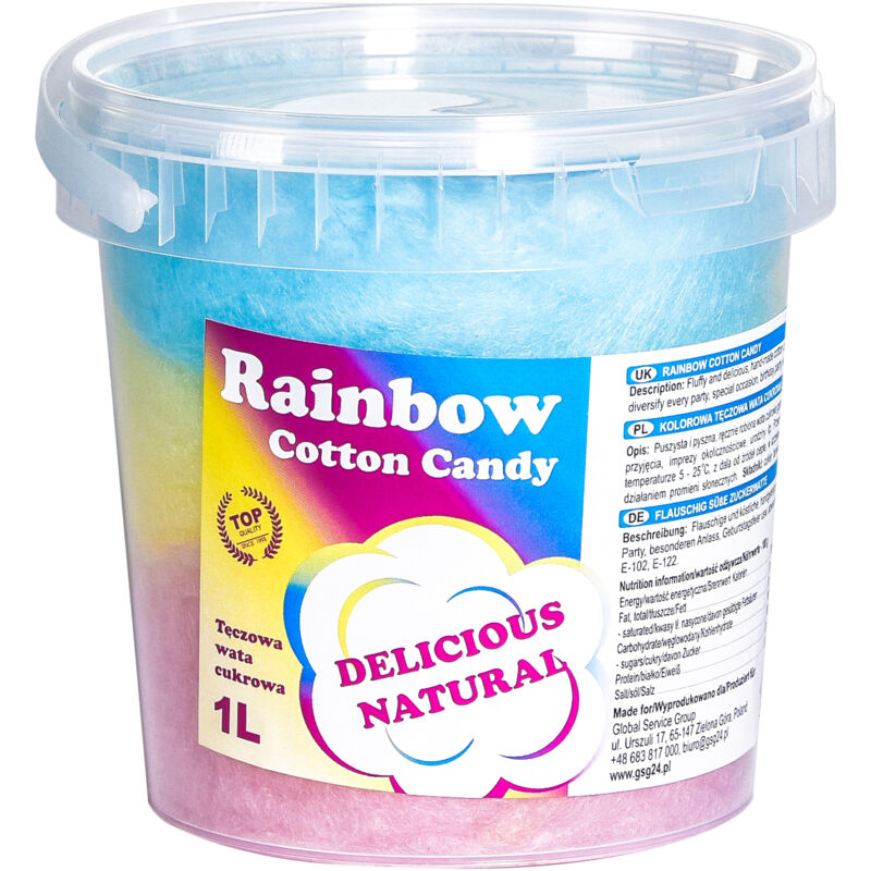 foto del prodotto zucchero filato arcobaleno colorato zucchero filato arcobaleno 1l