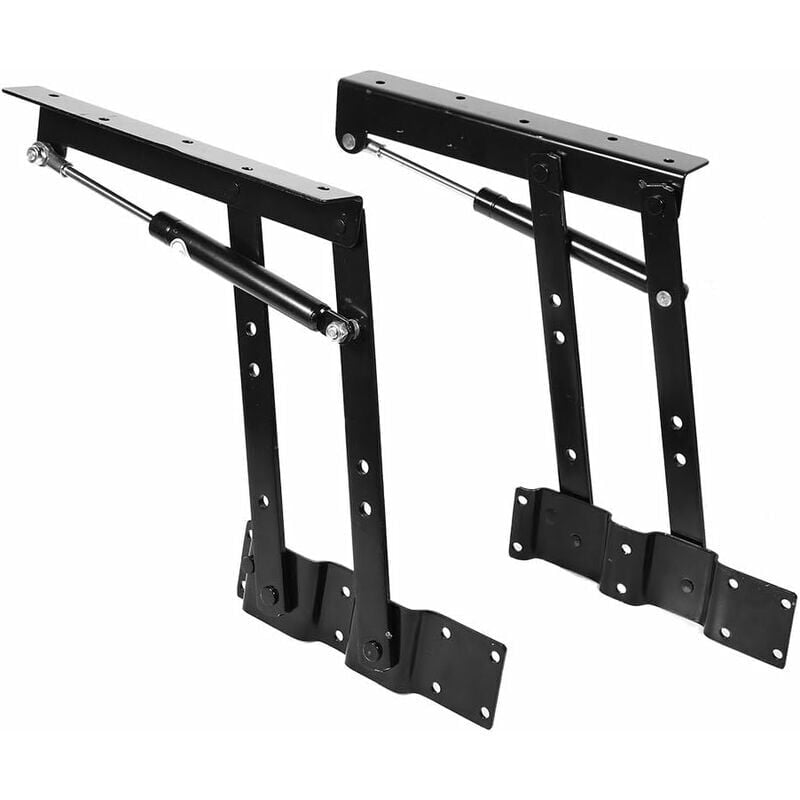 foto del prodotto zvd 1 pair heavy duty steel table mechanism folding lift black lift up tray mechanism spring hinge lift up for coffee table