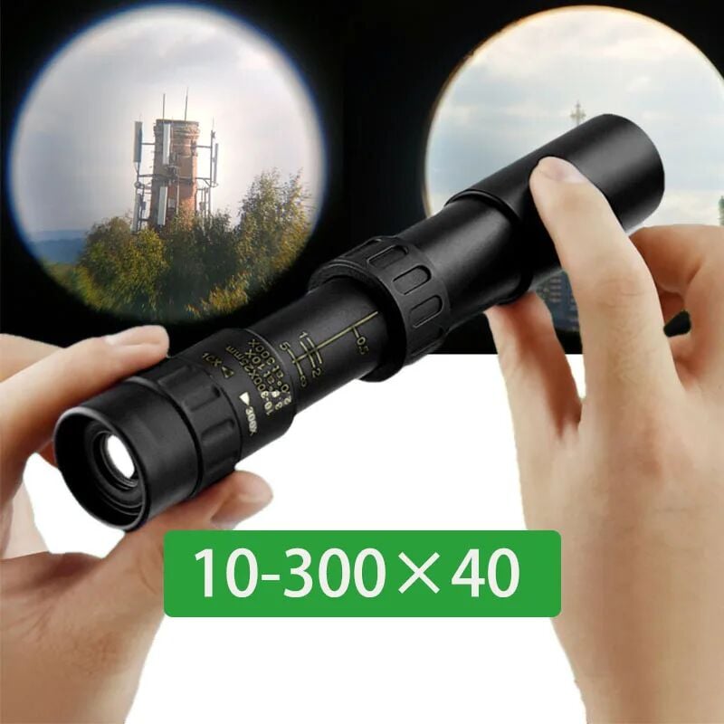 foto del prodotto zvd 10 300x40mm portable mini monocular telescope extendable zoom waterproof bak4 prism camping equipment phone
