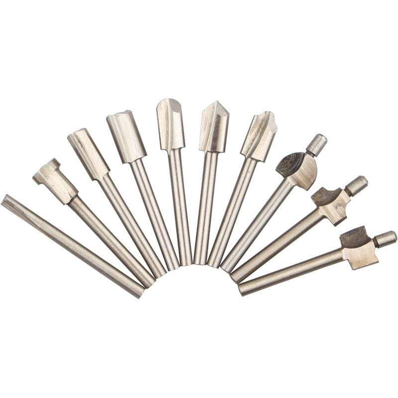 foto del prodotto zvd 10pcs hss router wood milling cutter bits cutting files for dremel rotary tool carpenter woodworking tools