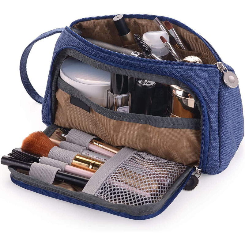 foto del prodotto zvd 1pcs large pencil case, durable girl school pencil case, multifunctional makeup bag storage case pencil case with handle, with compartment