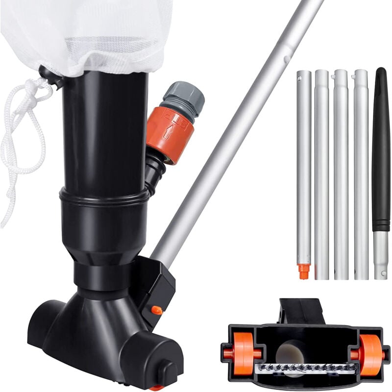 foto del prodotto zvd 1pcs pool vacuum cleaner with 5 pole section portable for home, pool, pond, mini cleaning jet