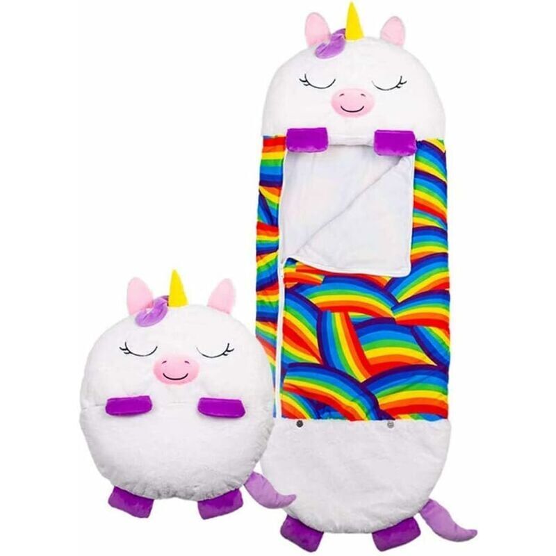 foto del prodotto zvd 2 in 1 pillow that converts into anime sleeping bag cute animal sleeping bag for kids, suitable for 3 6 years old