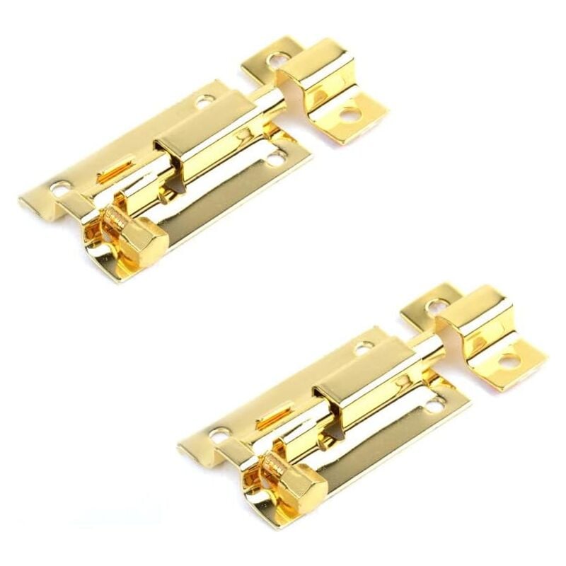 foto del prodotto zvd 2 pack 3 inch stainless steel door bolts for interior doors security latch gold 89 x 29.3 mm