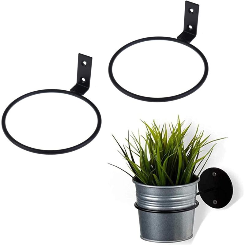foto del prodotto zvd 2 pack metal wall brackets for flower pots, balcony, outdoor, flower, plant large ,17.5 x 15 x 6.2cm