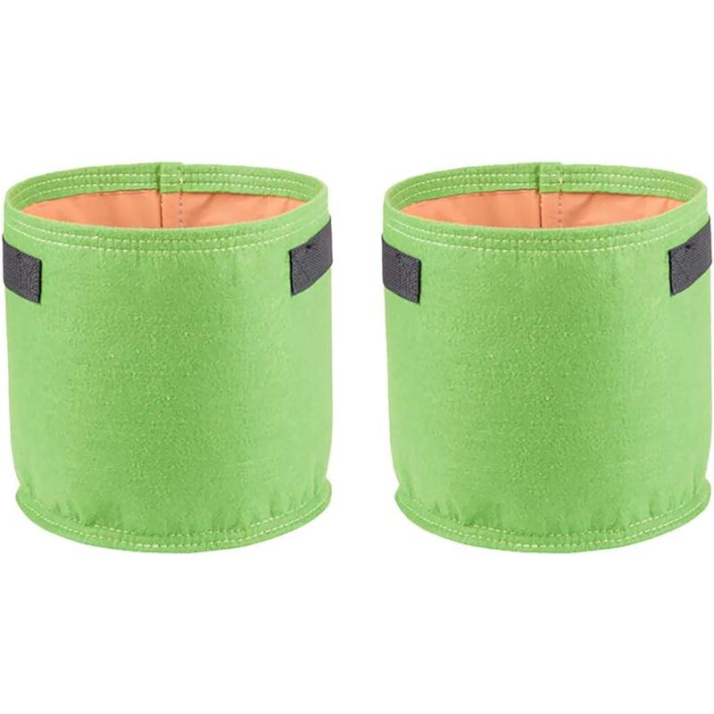 foto del prodotto zvd 2 pack planting bags with handle for tomatoes and potatoes for gardening, flowers, plants, vegetables, 25x20cm, emerald