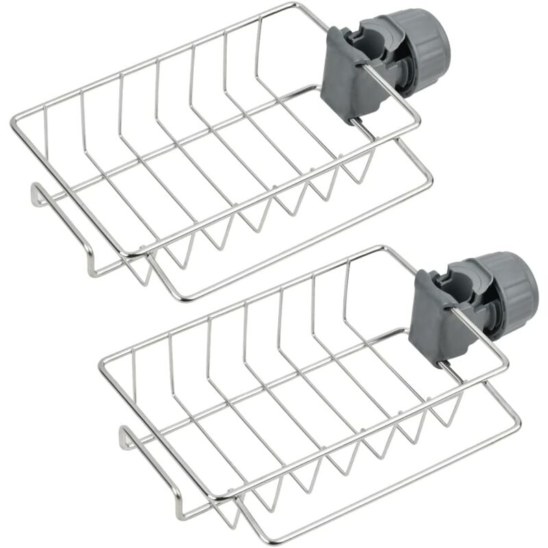foto del prodotto zvd 2 pack shower shelf no drilling stainless steel shower caddy shower bar shampoo holder soap dish for shower, 11cmx17.5cmx4.5cm