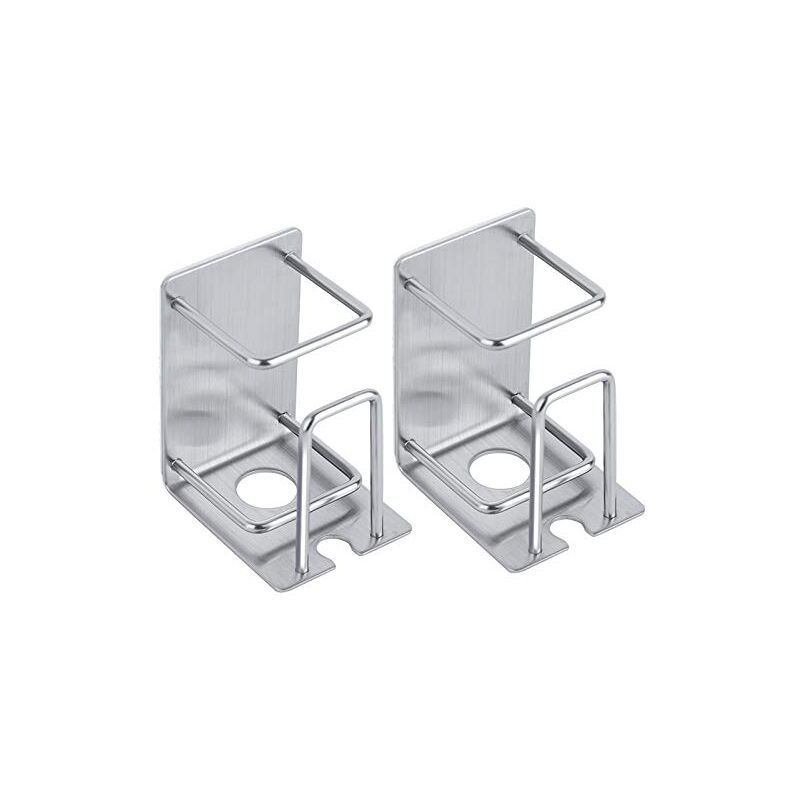 foto del prodotto zvd 2 pack toothbrush wall mount adhesive stainless steel cup holder for bathroom