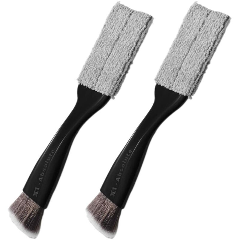 foto del prodotto zvd 2 pezzi spazzole per la pulizia dell auto mini duster per prese d aria dell auto spazzole per la cura degli interni dell auto