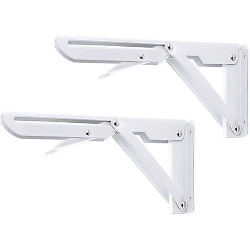 foto del prodotto zvd 2 piece wall mounted folding shelf brackets triangular folding shelf brackets space saving workbench table brackets type k 10 