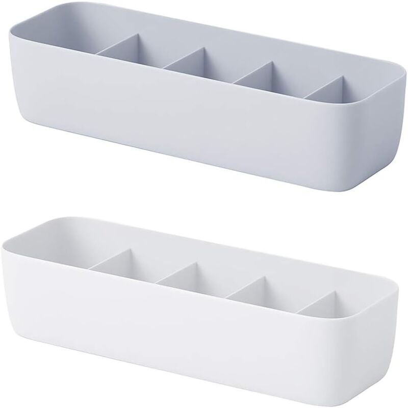 foto del prodotto zvd 2 pieces drawer organizer for underwear, plastic underwear organizer, pp plastic stackable drawer organizers for bra, sock, tie, scarf 2
