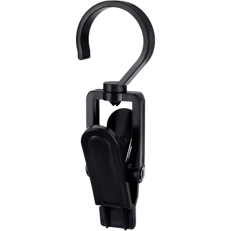 foto del prodotto zvd 20 pack hook accessory clips plastic hangers with clamp and notches rotating hooks clips for shoes boots black